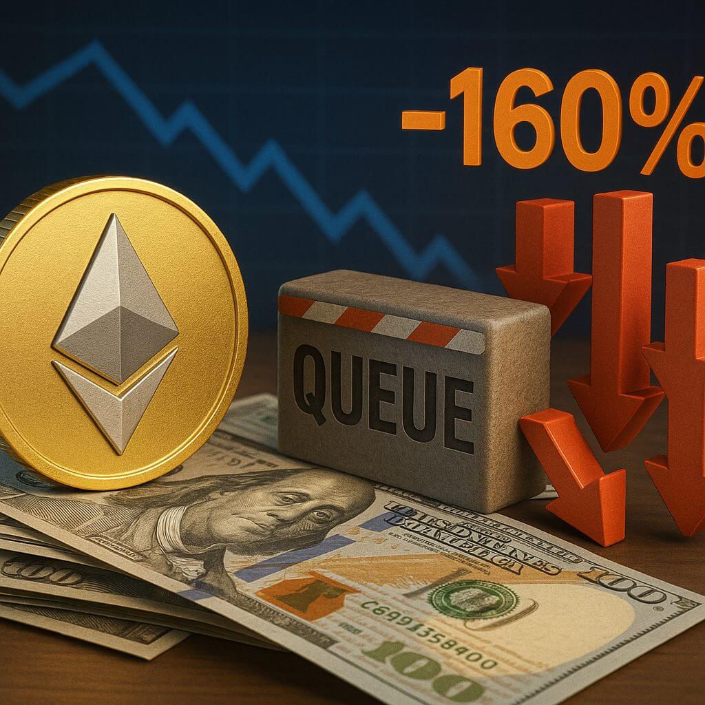 Exitqueue van Ethereum loopt op tot $1,9 miljard aan ETH