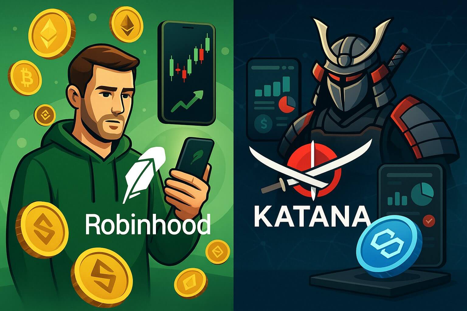 Robinhood bouwt crypto imperium, Katana vernieuwt DeFi