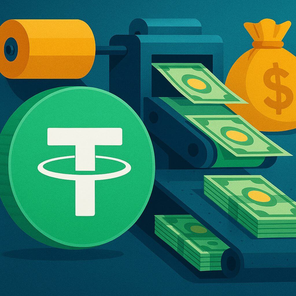 Tether mint $8 miljard in 25 dagen, Bitcoin naar recordhoogte