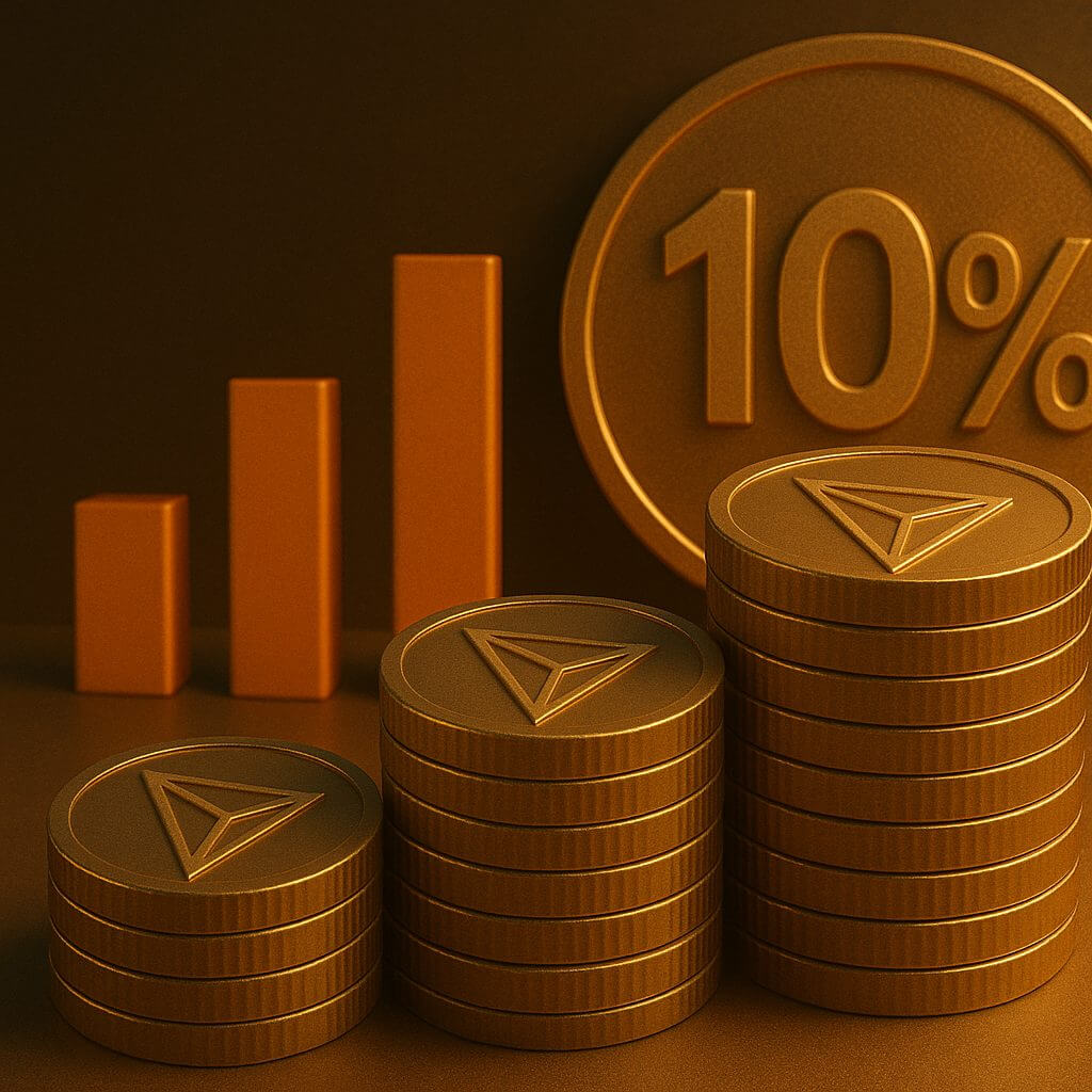 Eerste bedrijf met TRON treasury pakt meteen 10% winst