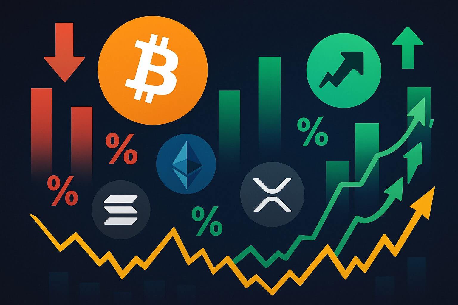 Bitcoin koers blijft stabiel terwijl altcoins wisselend presteren