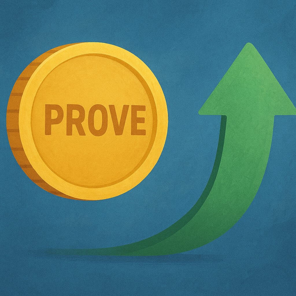 Altcoin PROVE laat marktpotentieel zien met enorme groei