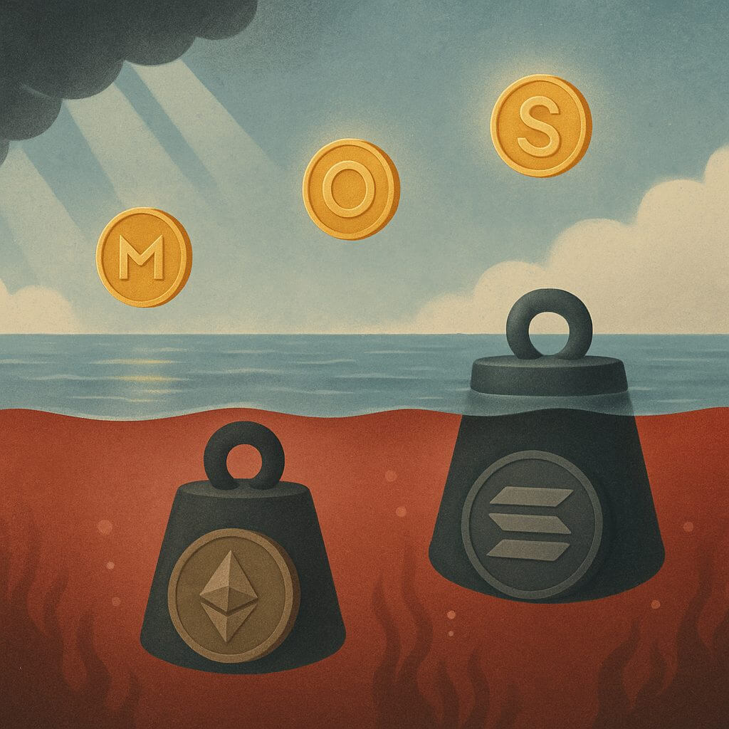 Rustige dag op de crypto markt, maar Solana en Ethereum dalen