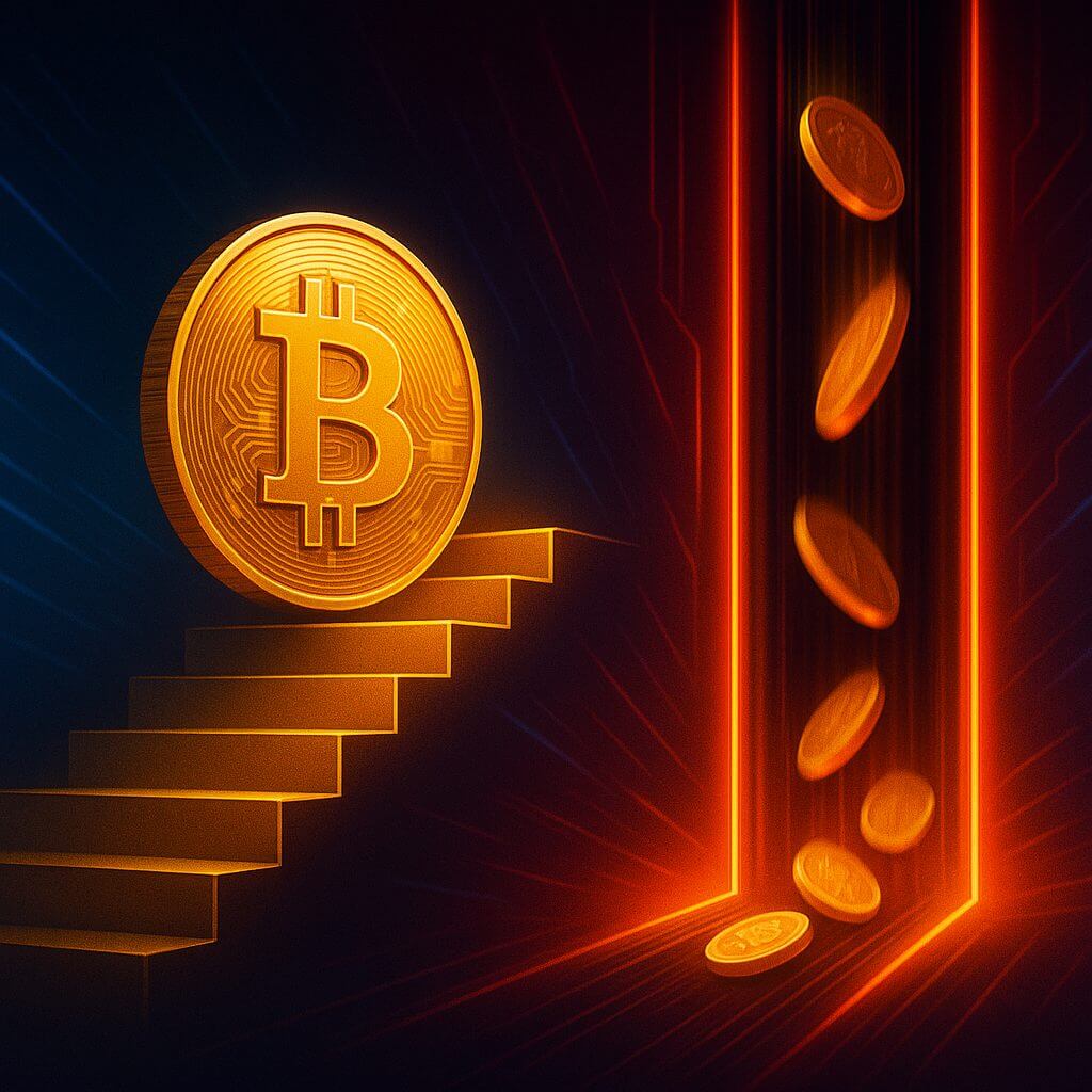 Bitcoin zakt naar $118.000 na snelle correctie vanaf ATH