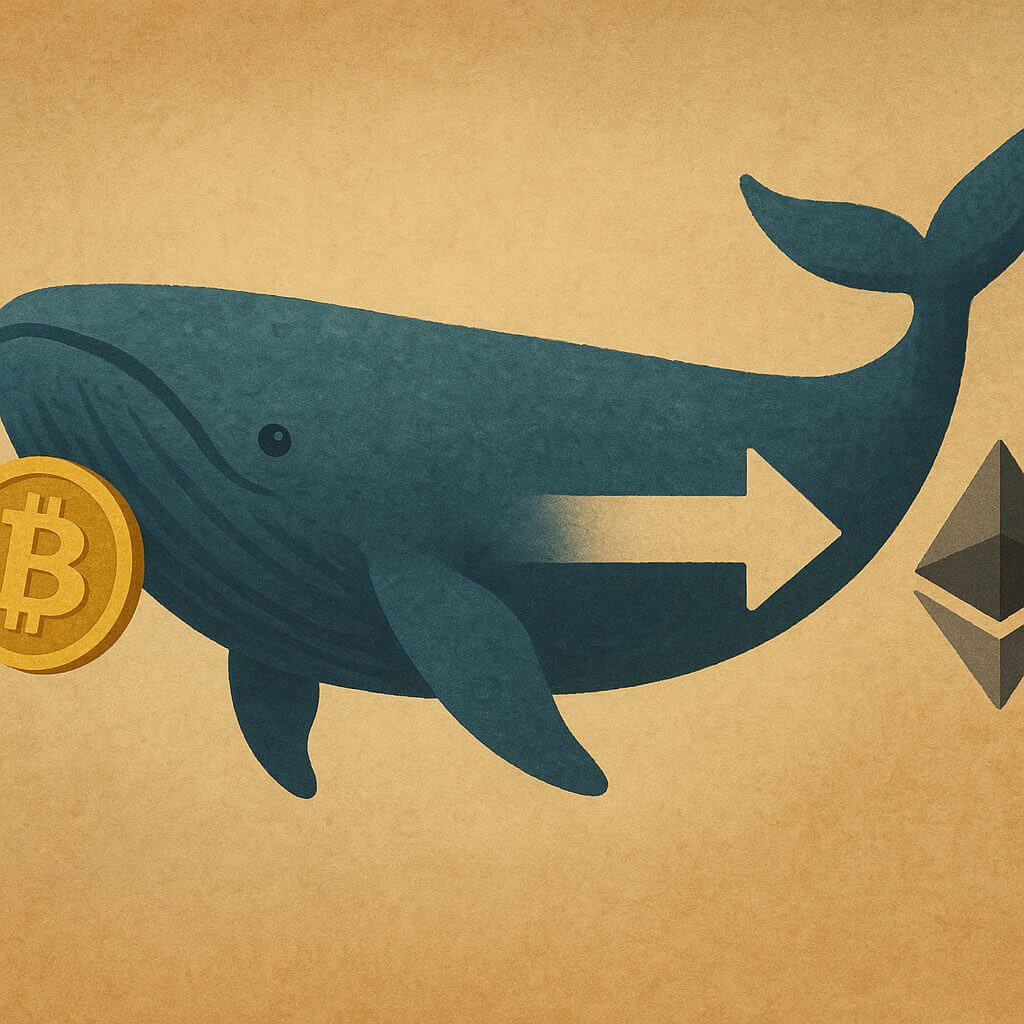 BTC naar ETH: whale verplaatst $260M naar HyperUnit
