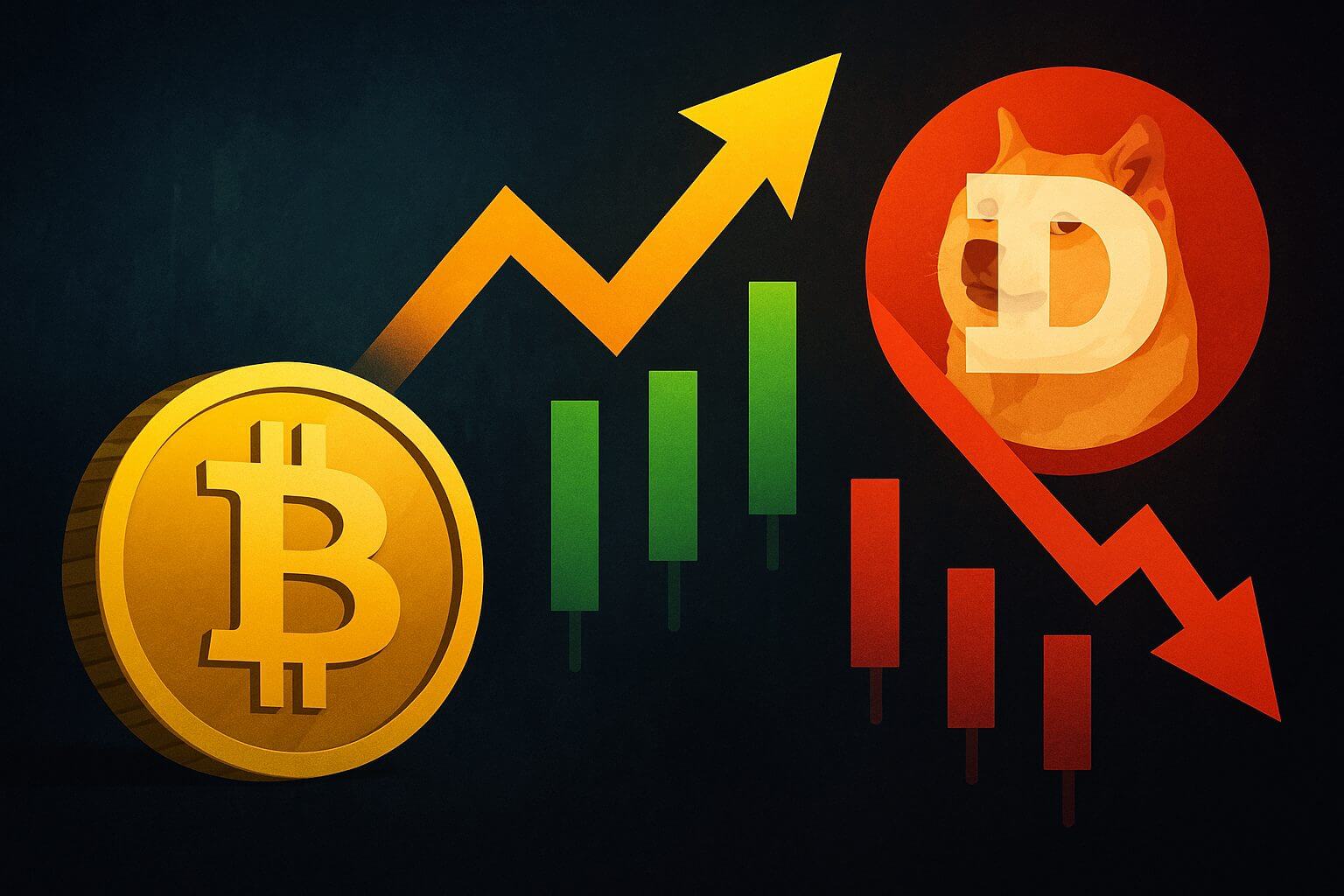 Dogecoin en Ethereum onderuit, Sky en Maker stijgen hard