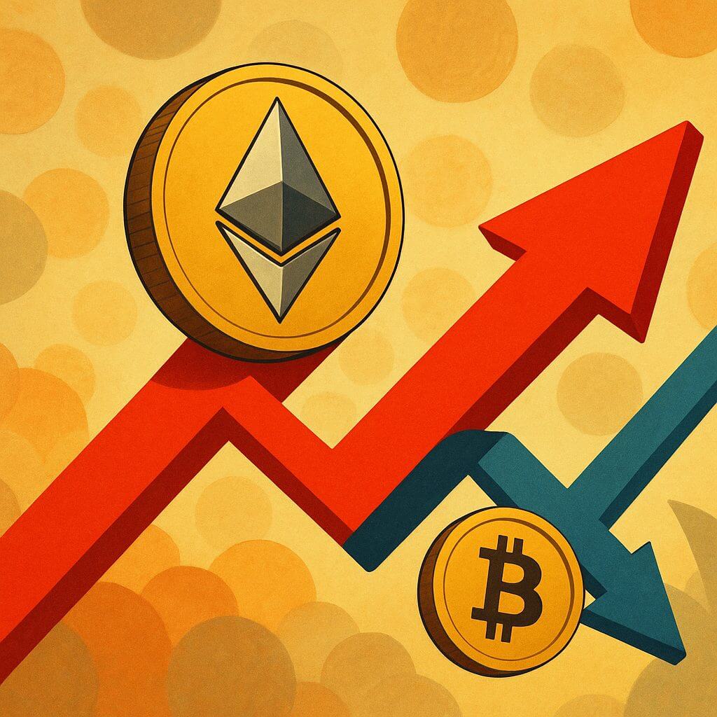Ethereum verdubbelt volume van Bitcoin terwijl altcoins domineren