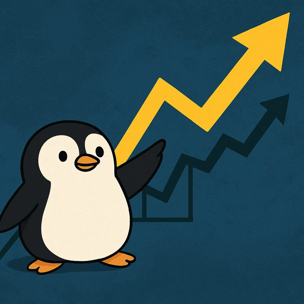 Pudgy Penguins verrast met groei en stijgend volume