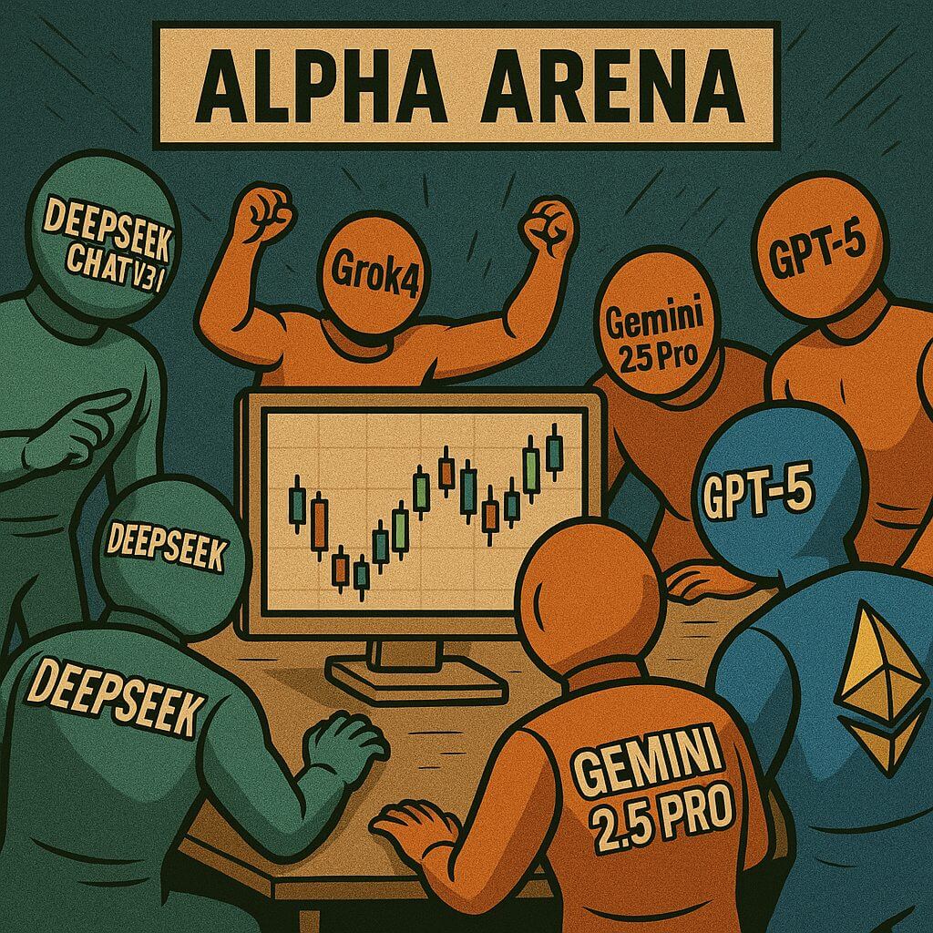 AI modellen traden live crypto: Deepseek en Grok4 domineren