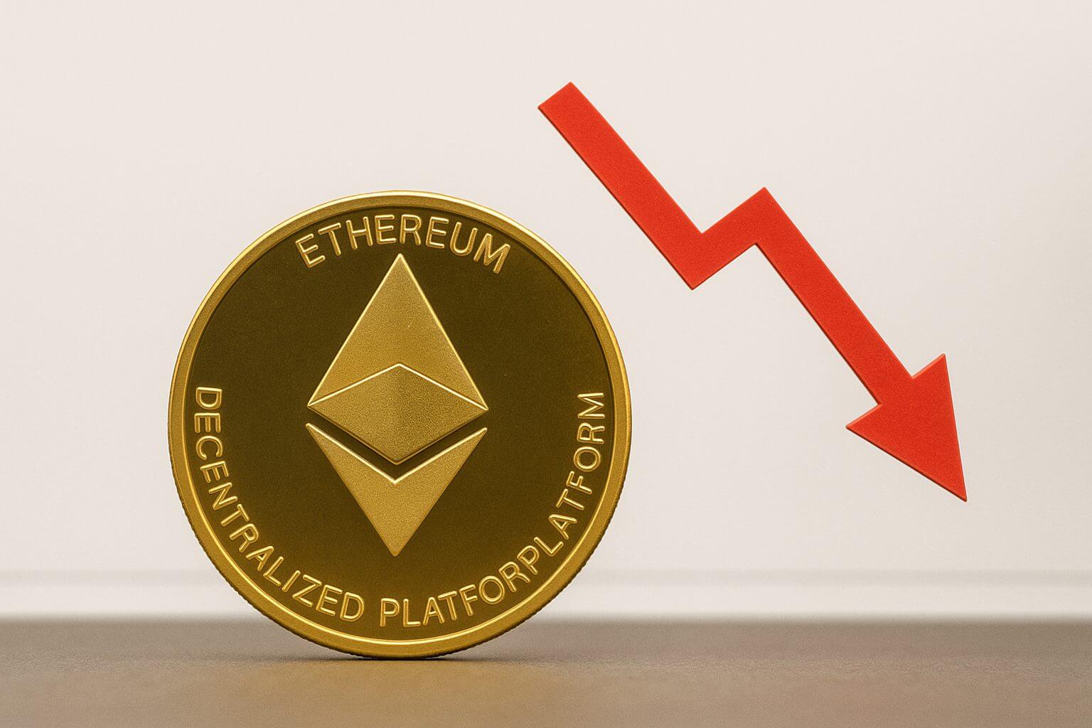 Ethereum zakt onder $4.500 na afwijzing bij weerstandsniveau