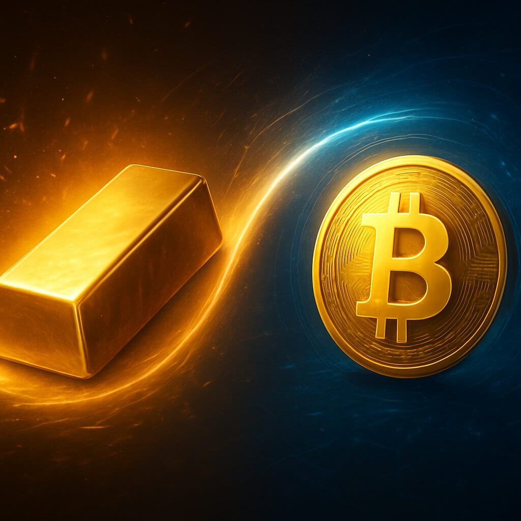 Goud piekt, BTC breekt uit? Historisch patroon lijkt zich te herhalen