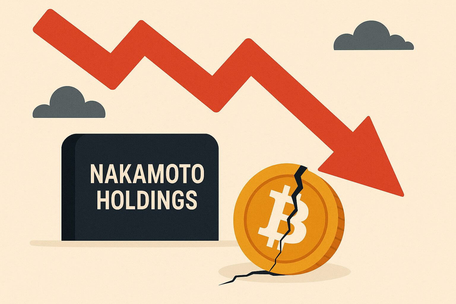 Nakamoto Holdings stort 98% in maar blijft vasthouden aan Bitcoin