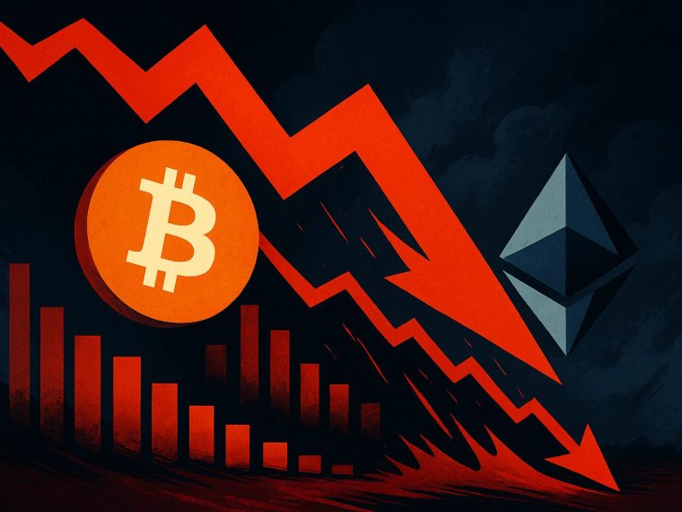 Bitcoin en Ethereum kelderen, altcoins als Solana, ETH en DOGE volgen