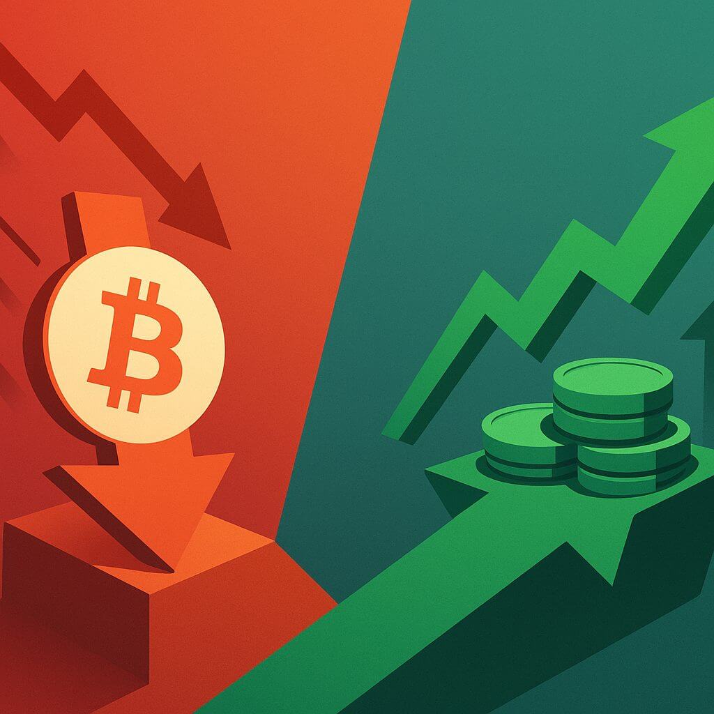 Bitcoin koers daalt licht terwijl altcoins juist opleven