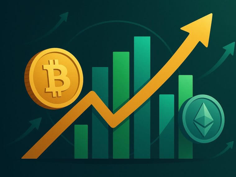 Bitcoin koers stijgt naar $91K en Raydium en Kaspa boeken dubbele cijfers