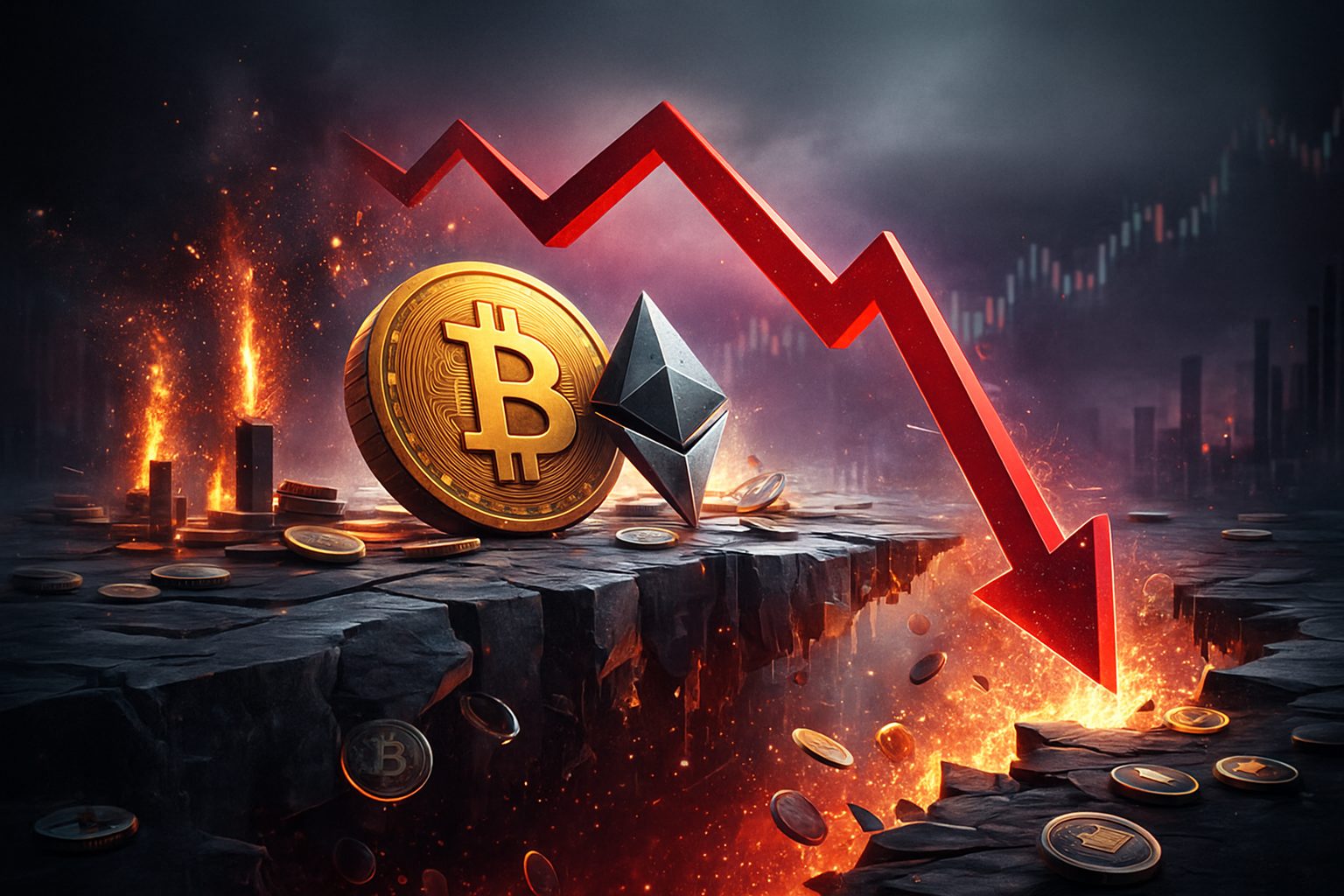 Crypto markt zakt verder weg met forse verliezen bij altcoins