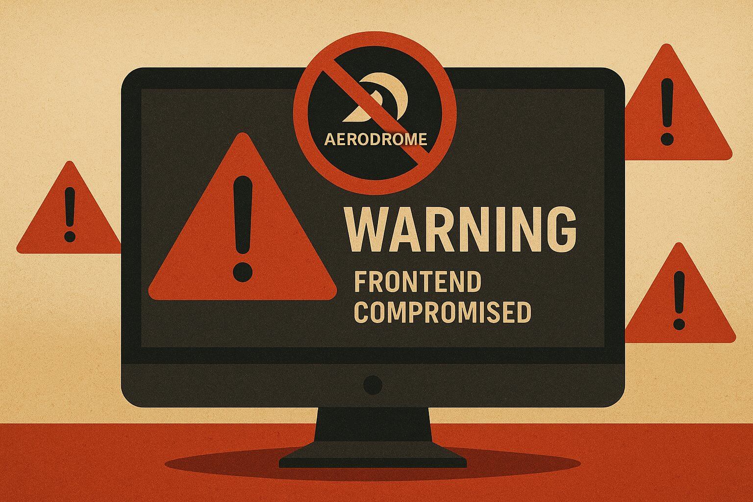 Gebruikers gewaarschuwd: phishingrisico bij Aerodrome’s frontend