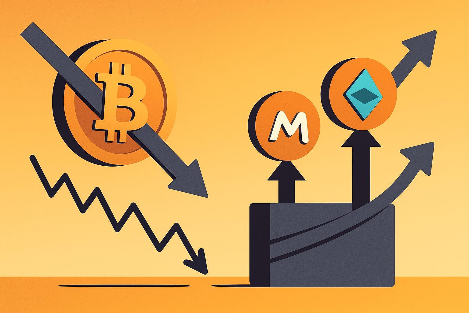 Altcoins houden zich sterk terwijl Bitcoin stoeit met support