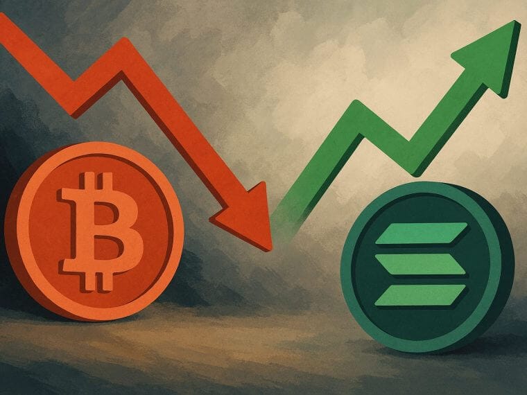Beleggers dumpen Bitcoin, Solana ETF’s trekken miljarden aan