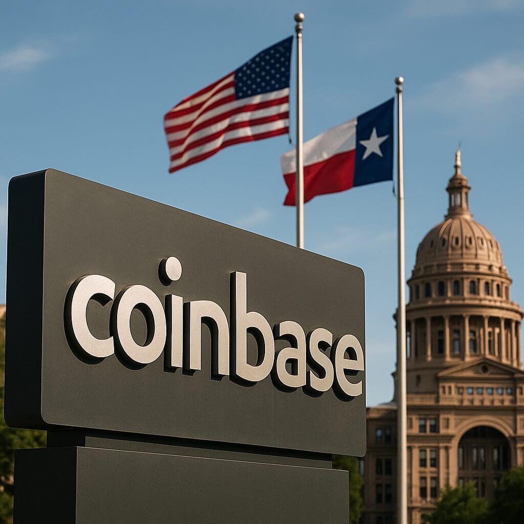 Coinbase verhuist registratie van Delaware naar Texas
