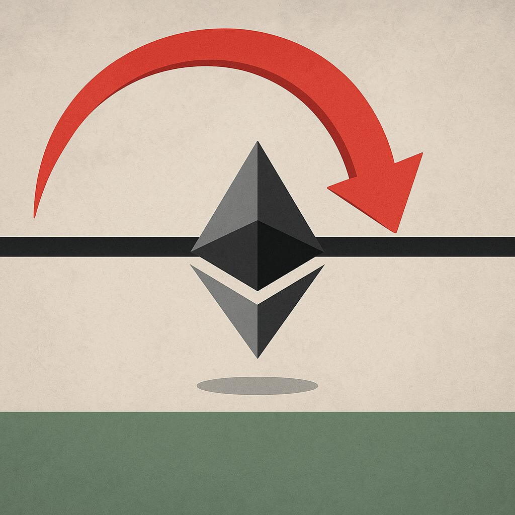 Ethereum keert terug naar bekende prijsvork na afwijzing op top