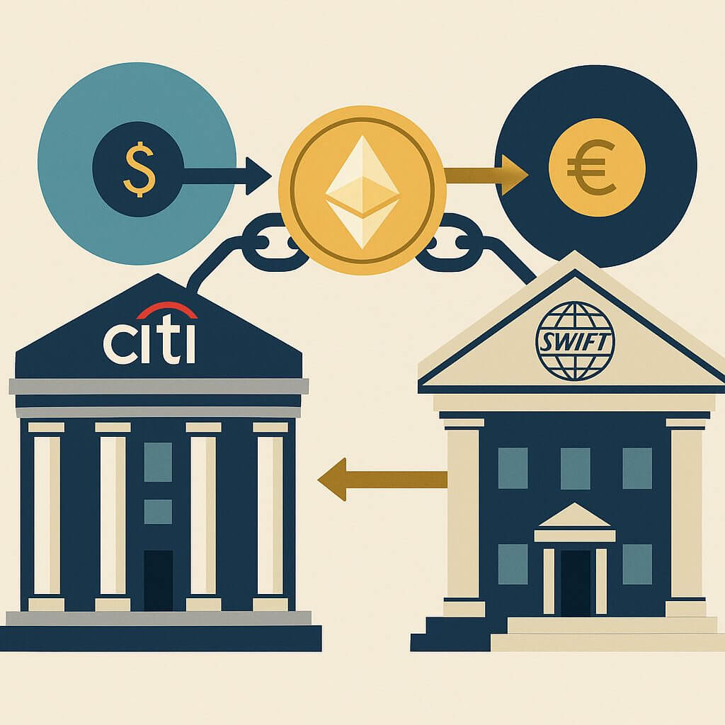 Citi en Swift testen succesvolle brug tussen fiat en crypto