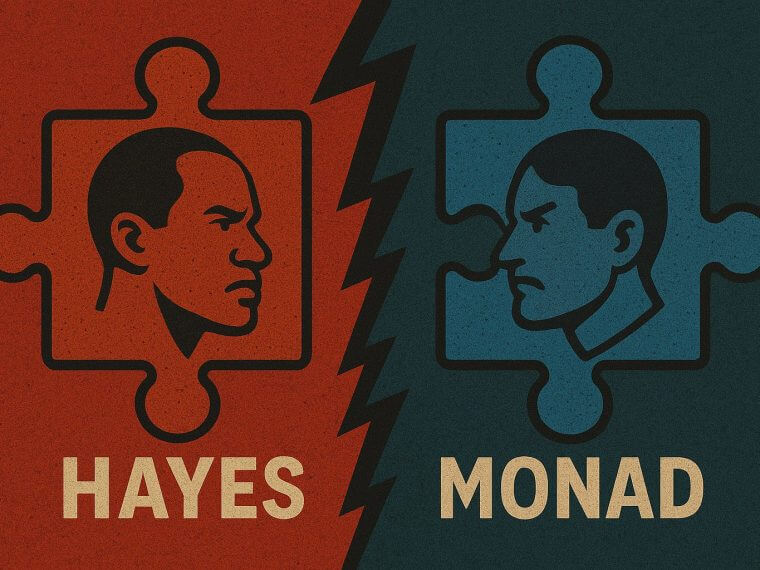 hayes vs monad blockchain clash