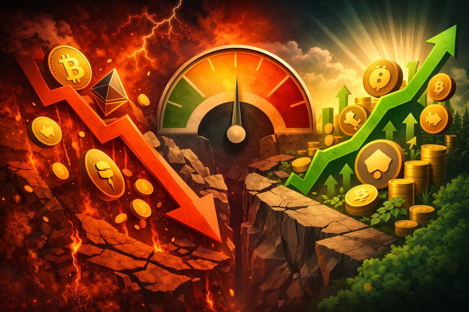 Bitcoin en Ethereum duiken omlaag terwijl altcoins wisselend presteren