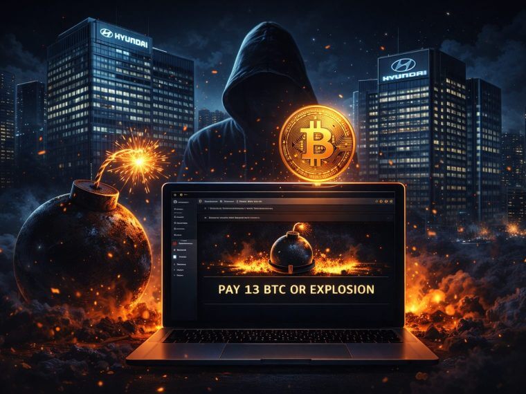 Onbekende afzender eist Bitcoin en bedreigt Hyundai locaties