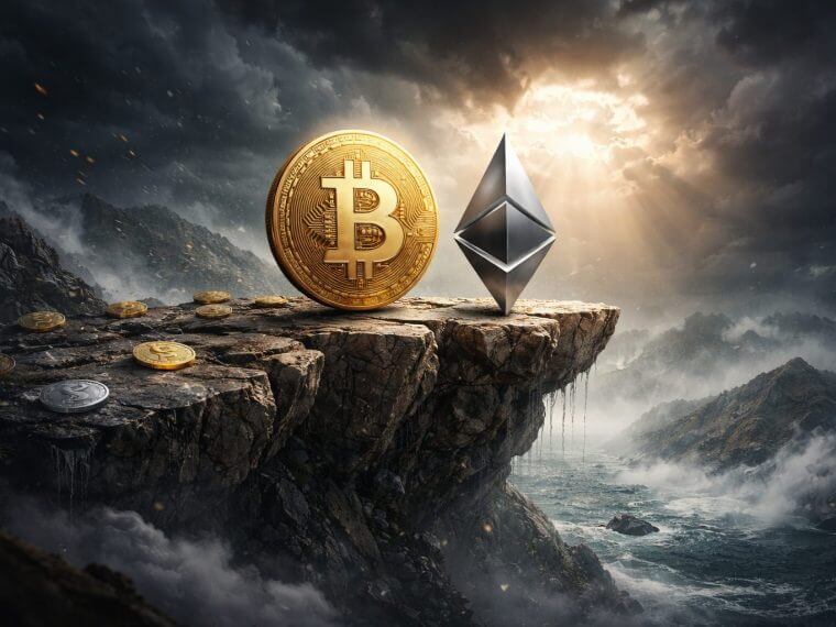 Cryptomarkt stuitert licht omhoog terwijl angst overheerst