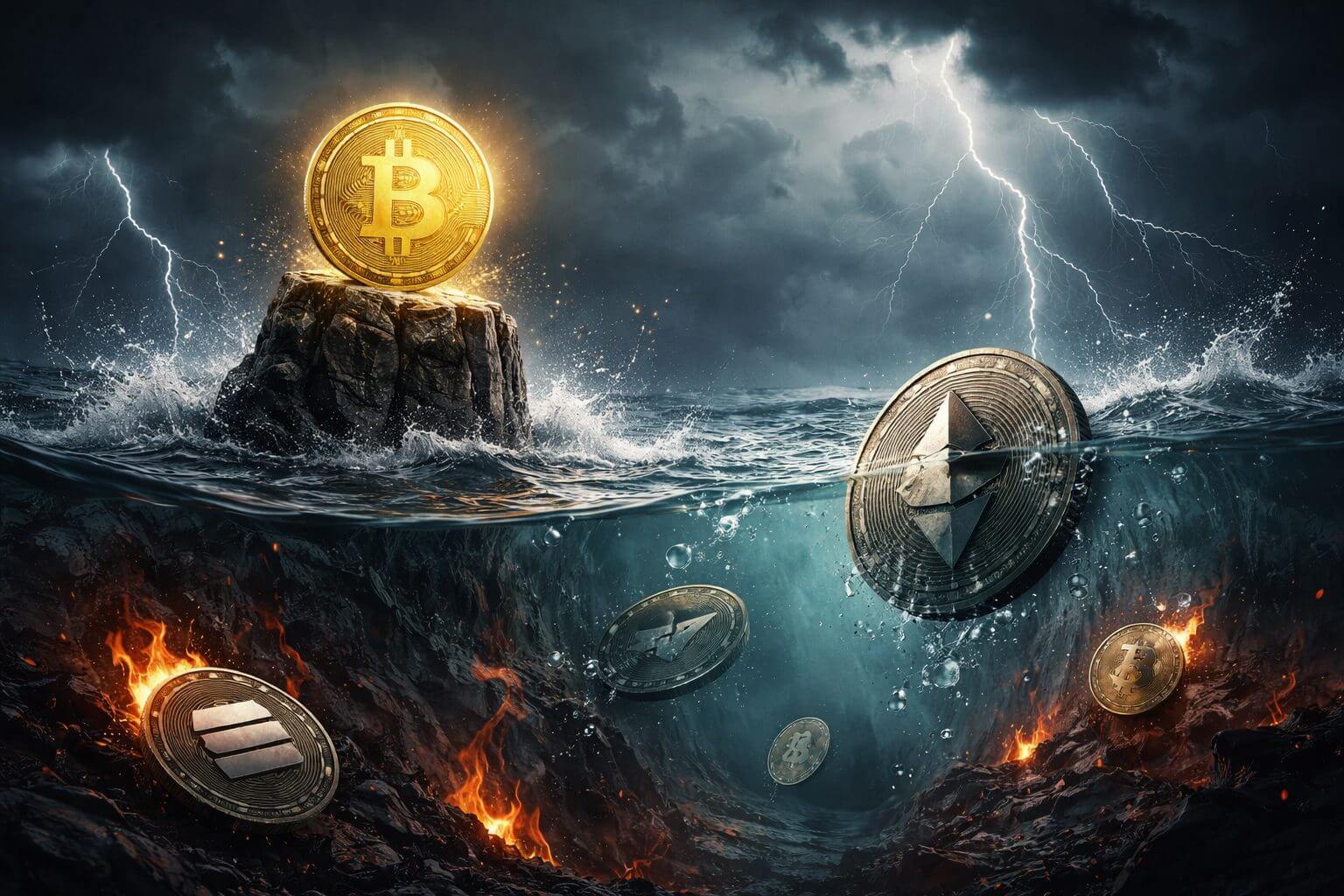 Angst op de cryptomarkt: Bitcoin stabiel maar Ethereum zakt weg