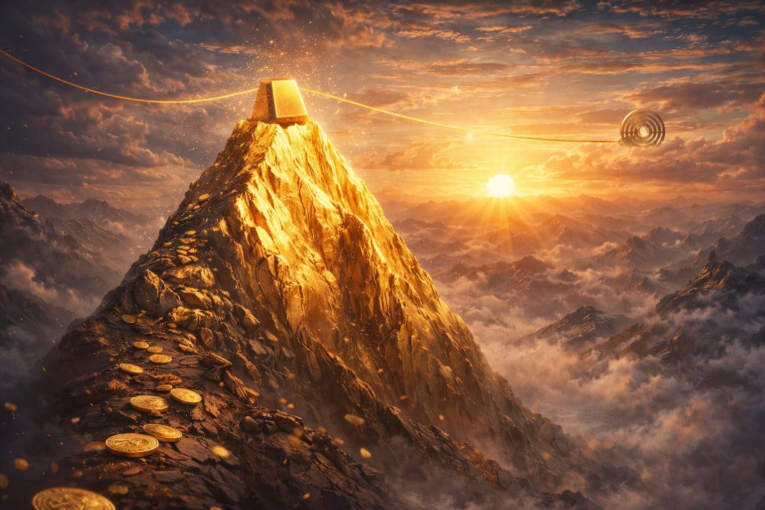 Liquiditeit bouwt zich op onder de goudtop, spanningen lopen op