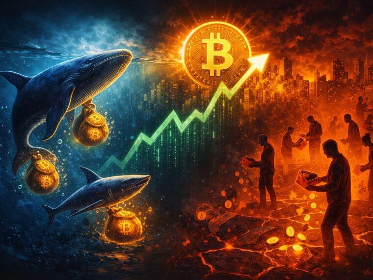 Bitcoin whales kopen groot in terwijl retail winst pakt