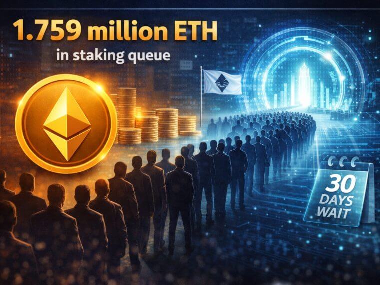 Ethereum staking wachtrij stijgt naar $5,5 miljard aan ETH