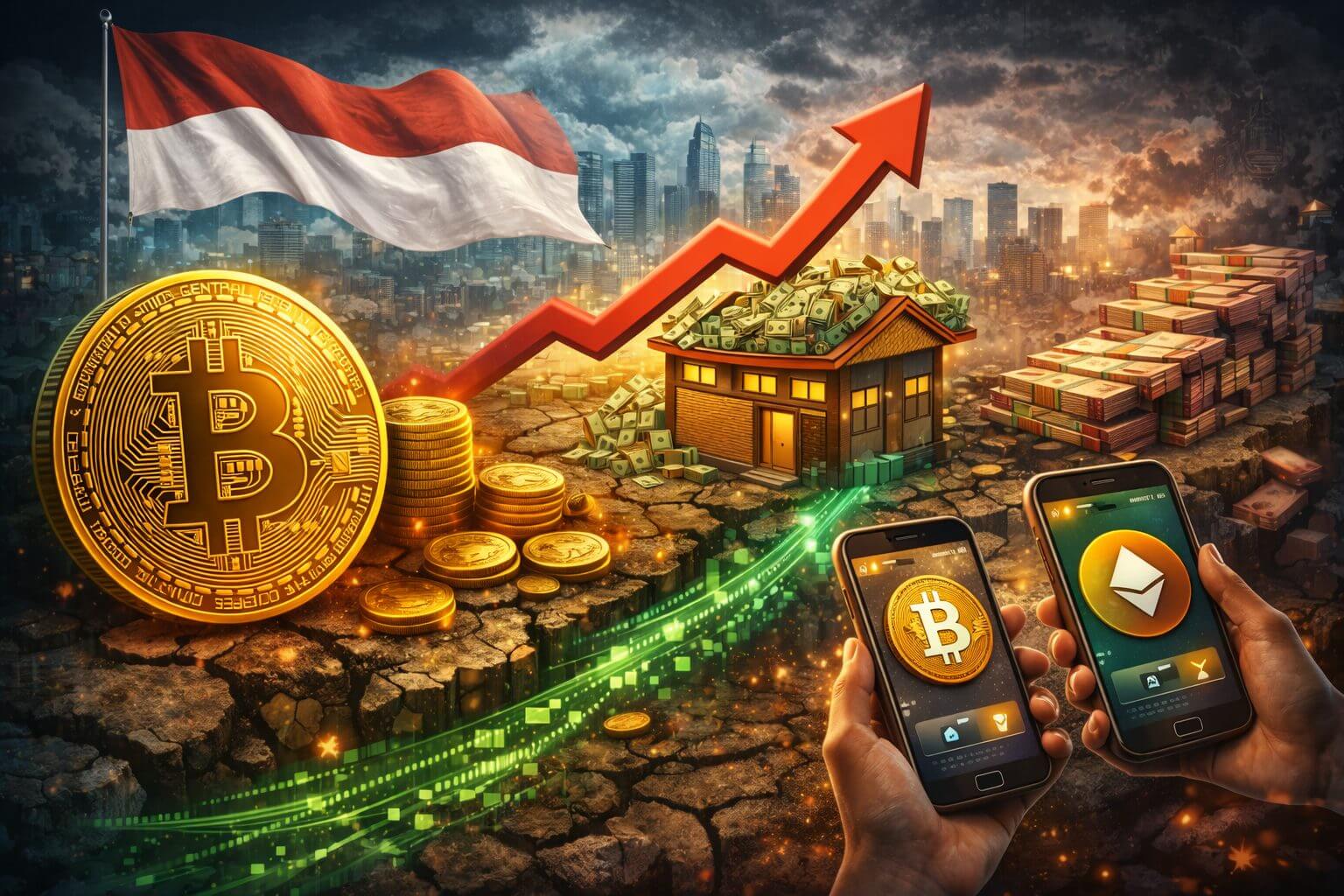 Handelsvolume daalt, maar crypto groeit door in Indonesië