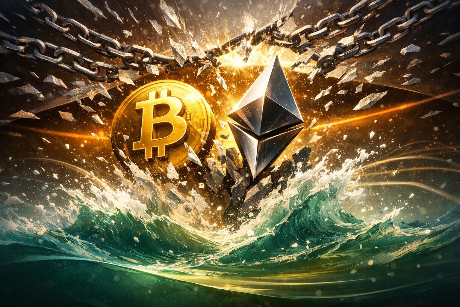 Bitcoin stijgt naar $68,000 en Ethereum stijgt met 9%