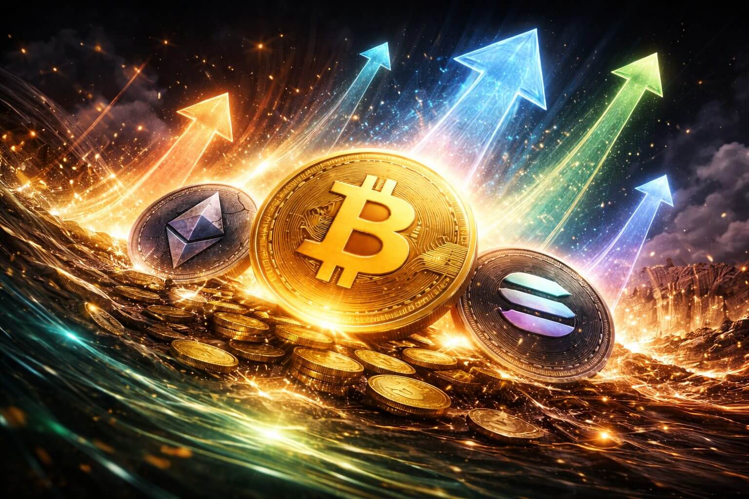 Crypto markt verliest 4.50% maar grote coins kleuren groen