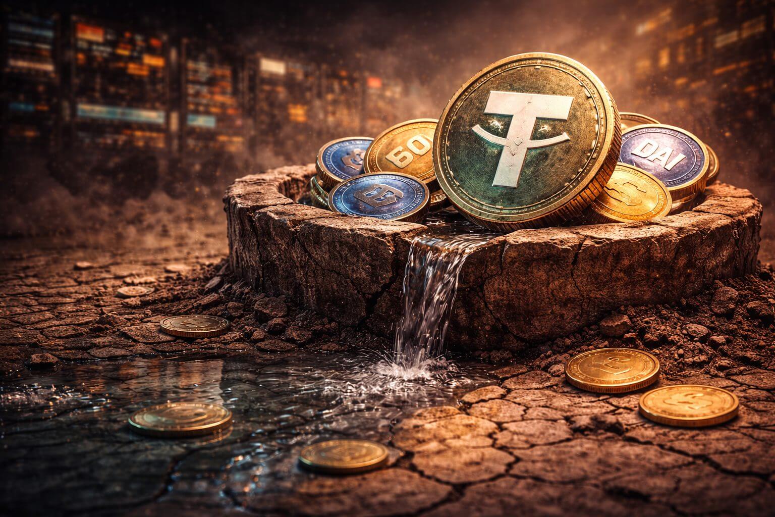 Crypto in de problemen: $9,6 miljard aan stablecoins stroomt weg