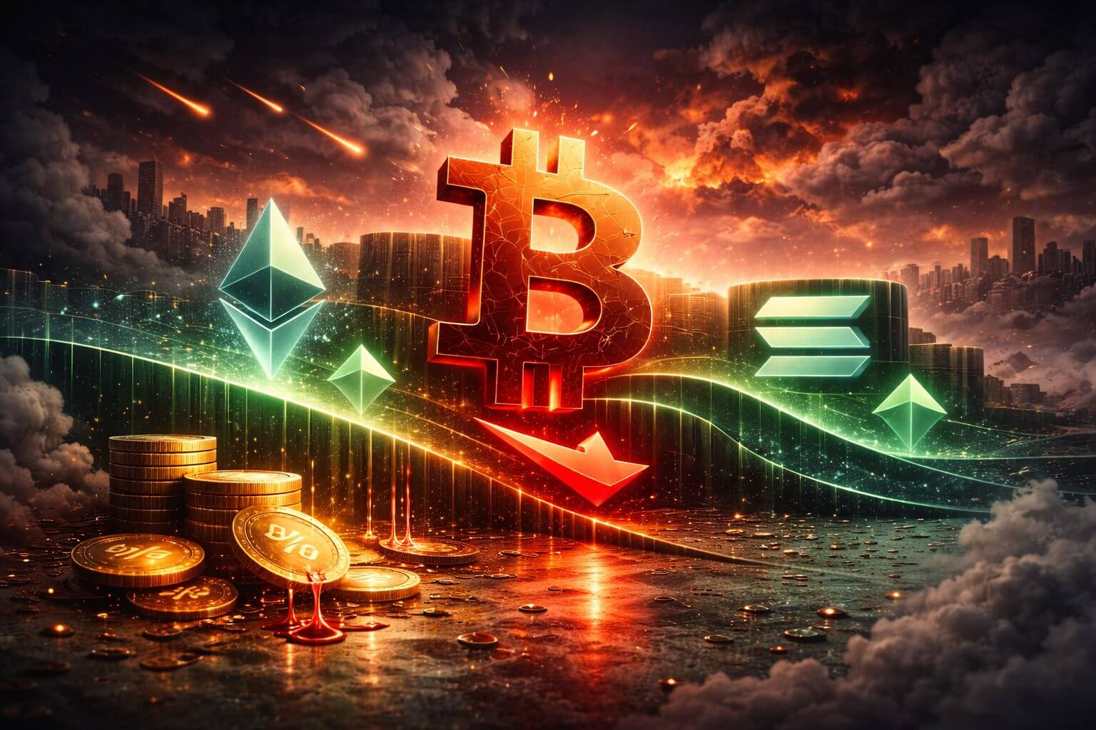 Bitcoin daalt licht terwijl spanningen in Midden-Oosten oplopen