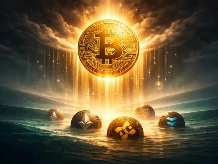 Bitcoin domineert markt terwijl altcoins moeite hebben