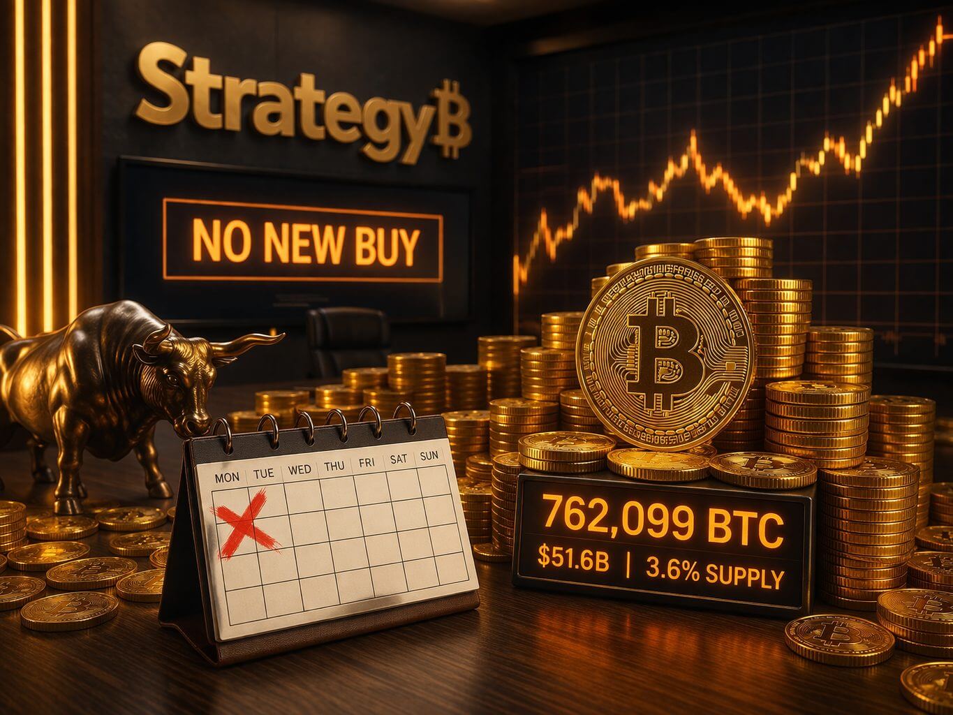 Strategy stopt tijdelijk met Bitcoin kopen na recordreeks