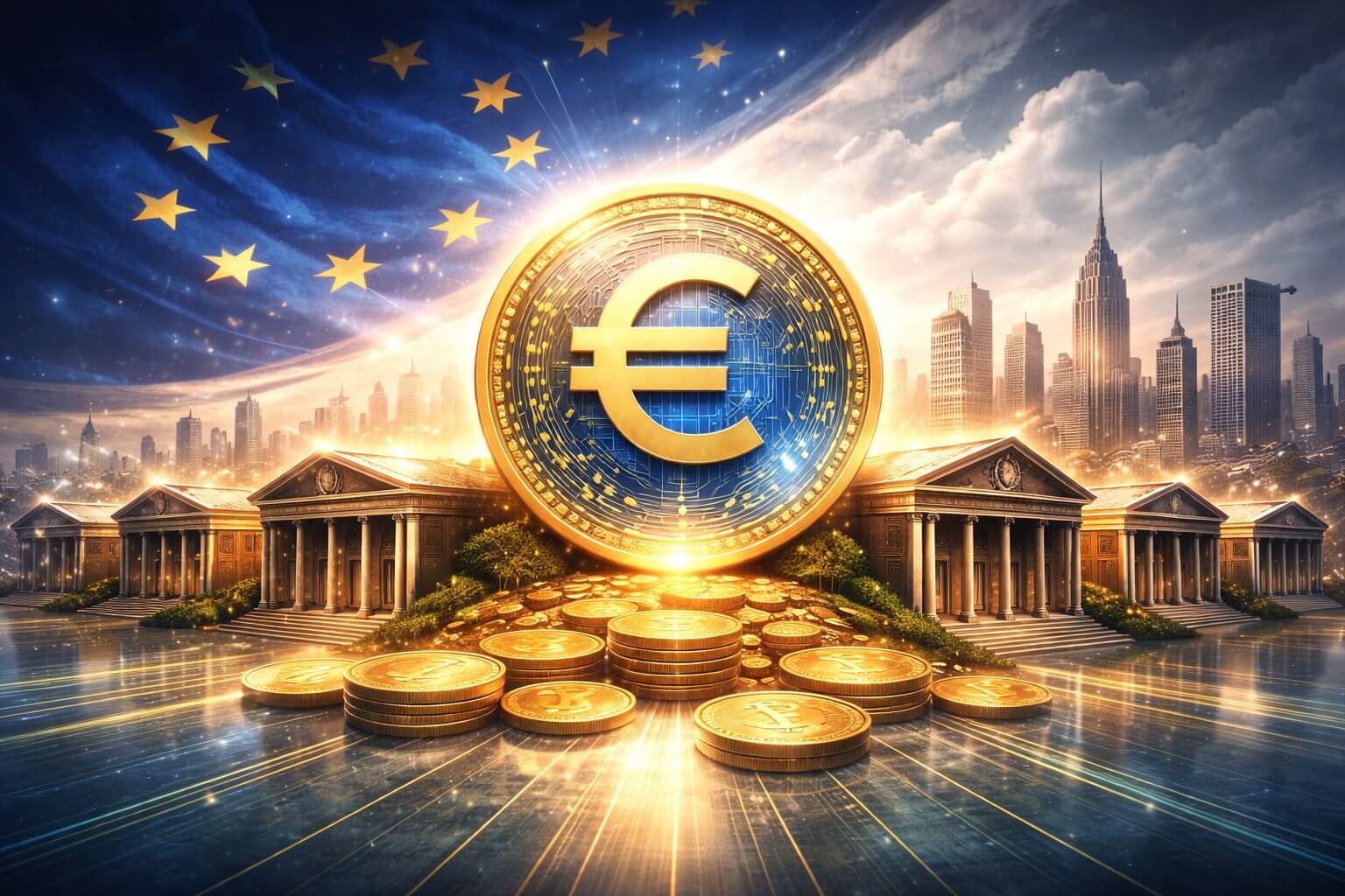 Twaalf Europese banken lanceren euro stablecoin in 2026