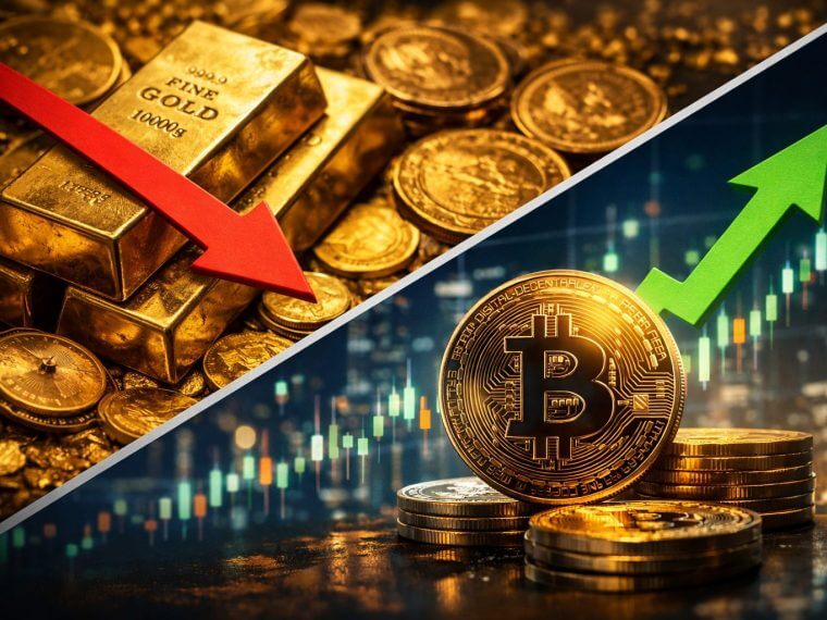 bitcoin vs gold shift