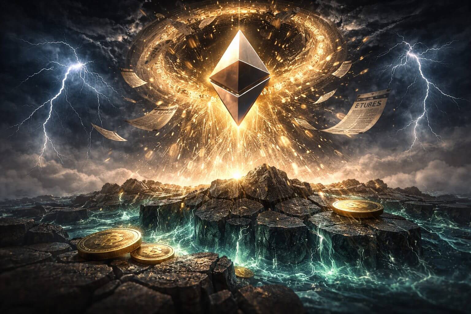 Ethereum futures domineren handel terwijl spotvraag verzwakt