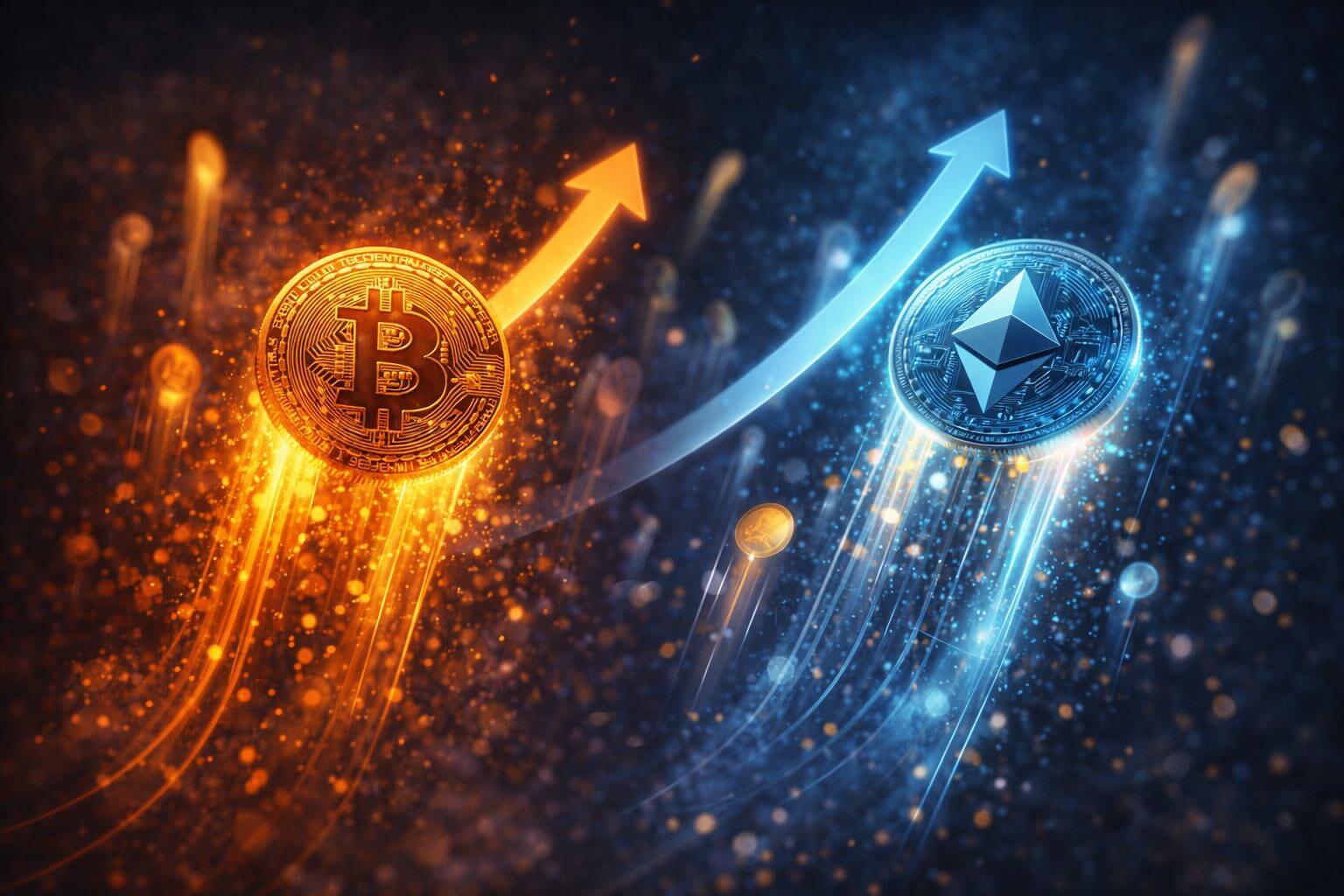 Bitcoin klimt richting $68K terwijl herstel voorzichtig begint