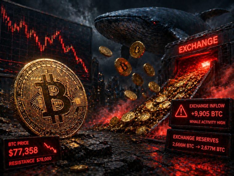 BitcoinWhaleSellPressureExchangeInflow