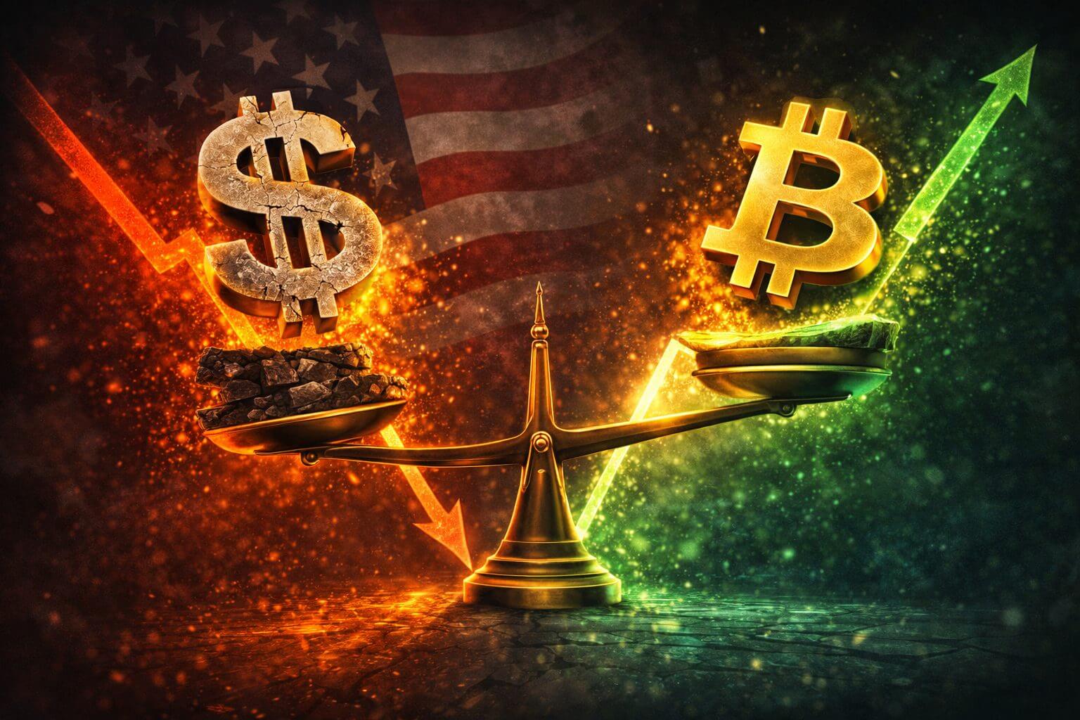 Dollar op breekpunt en crypto traders houden adem in