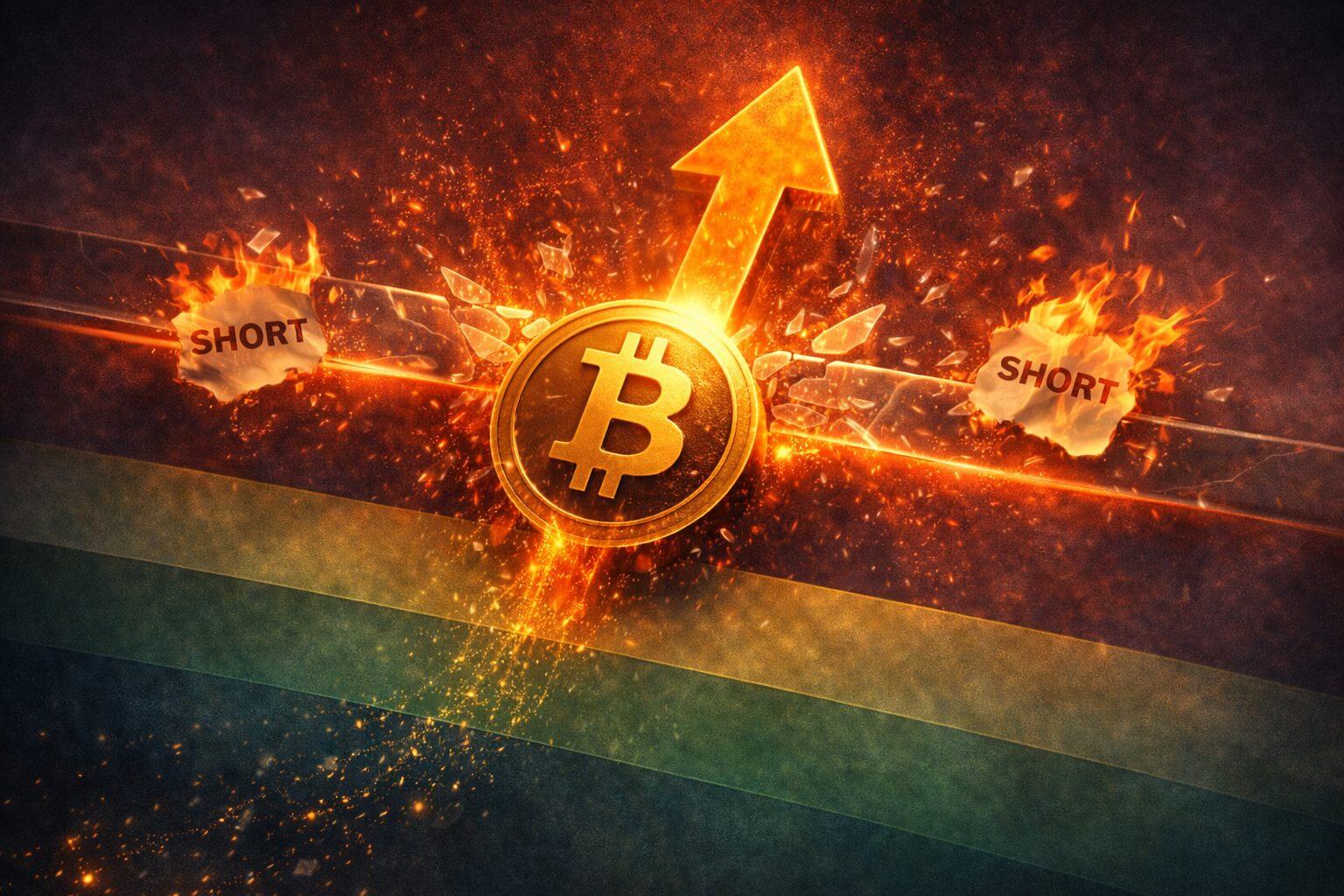 BTC traders massaal short terwijl uitbraak dichterbij komt