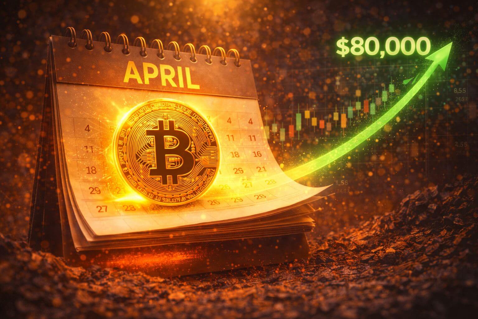 Bitcoin nadert cruciale zone terwijl april historisch sterk blijft