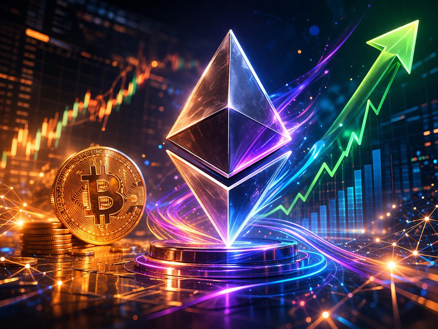 Ethereum verslaat Bitcoin en on chain data laat zien waarom